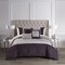 Chic Home Malda 6 Piece Comforter Set Jacquard Geometric Diamond Pattern Color Block Design Bedding